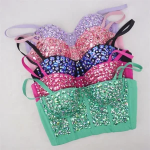 Sexy Party Corset Tops Woman Tank Streetwear Camis Bustier Fashion y2k Crop Top Women Clothes Summer Club Shirt Ladies Bra Blusa